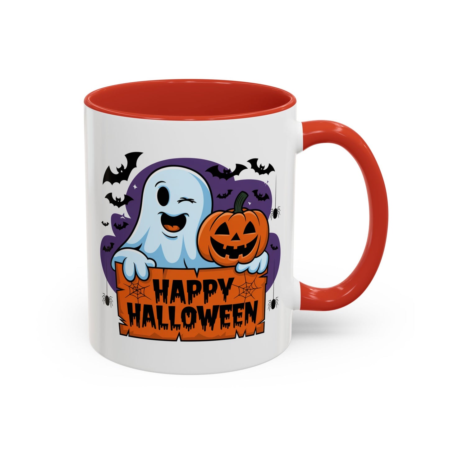 Halloween Mug - Winking Ghost With Pumpkin