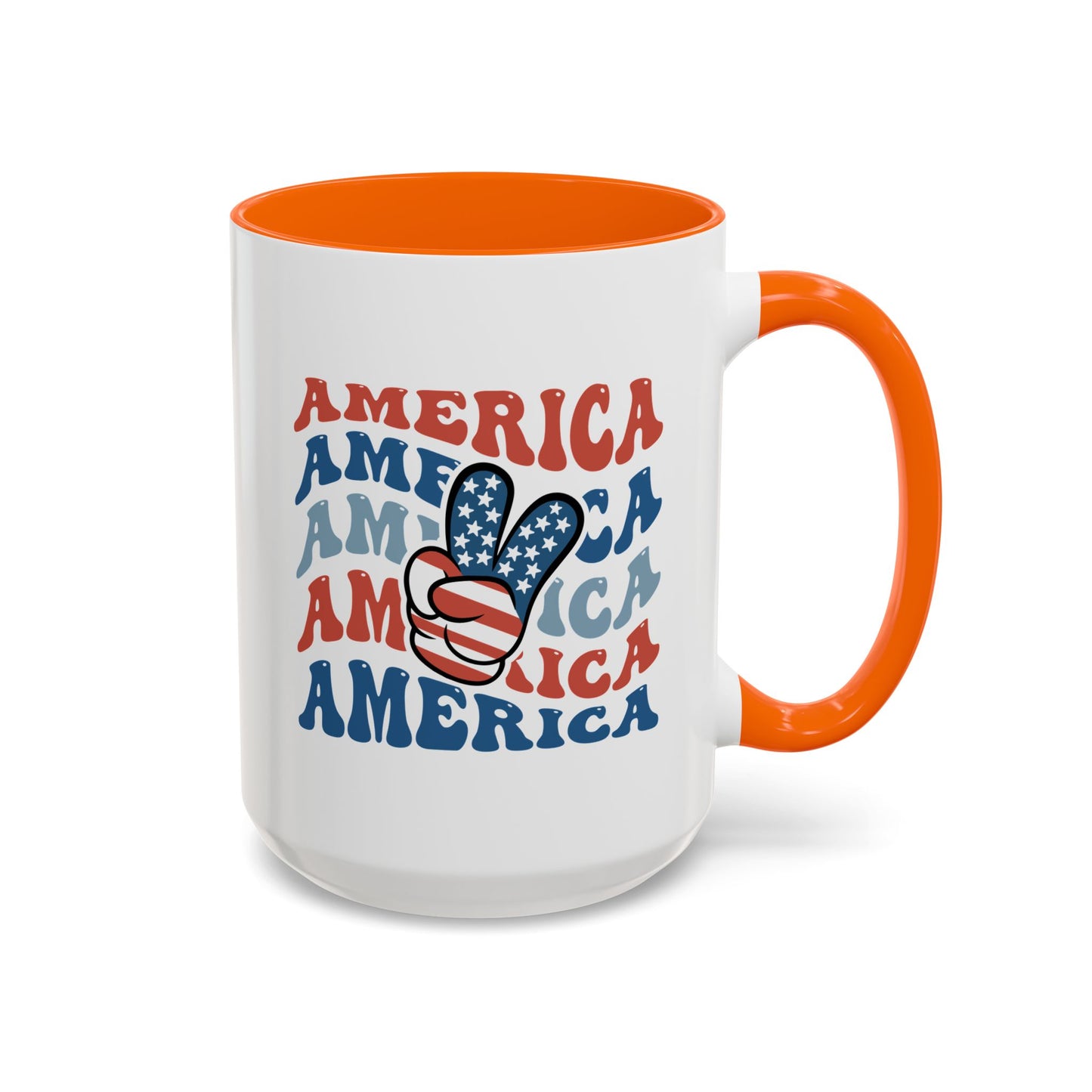 4th of July Mug - America peace Sign