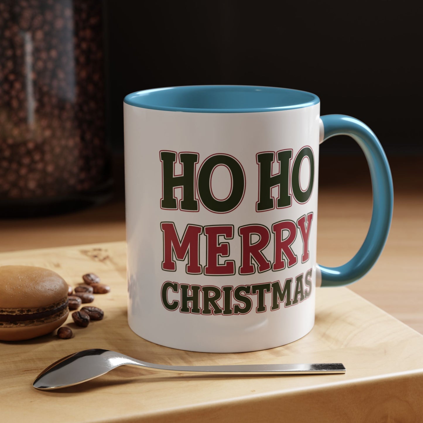 Christmas Mug - Ho Ho Ho Merry Christmas Red & Green Text 4