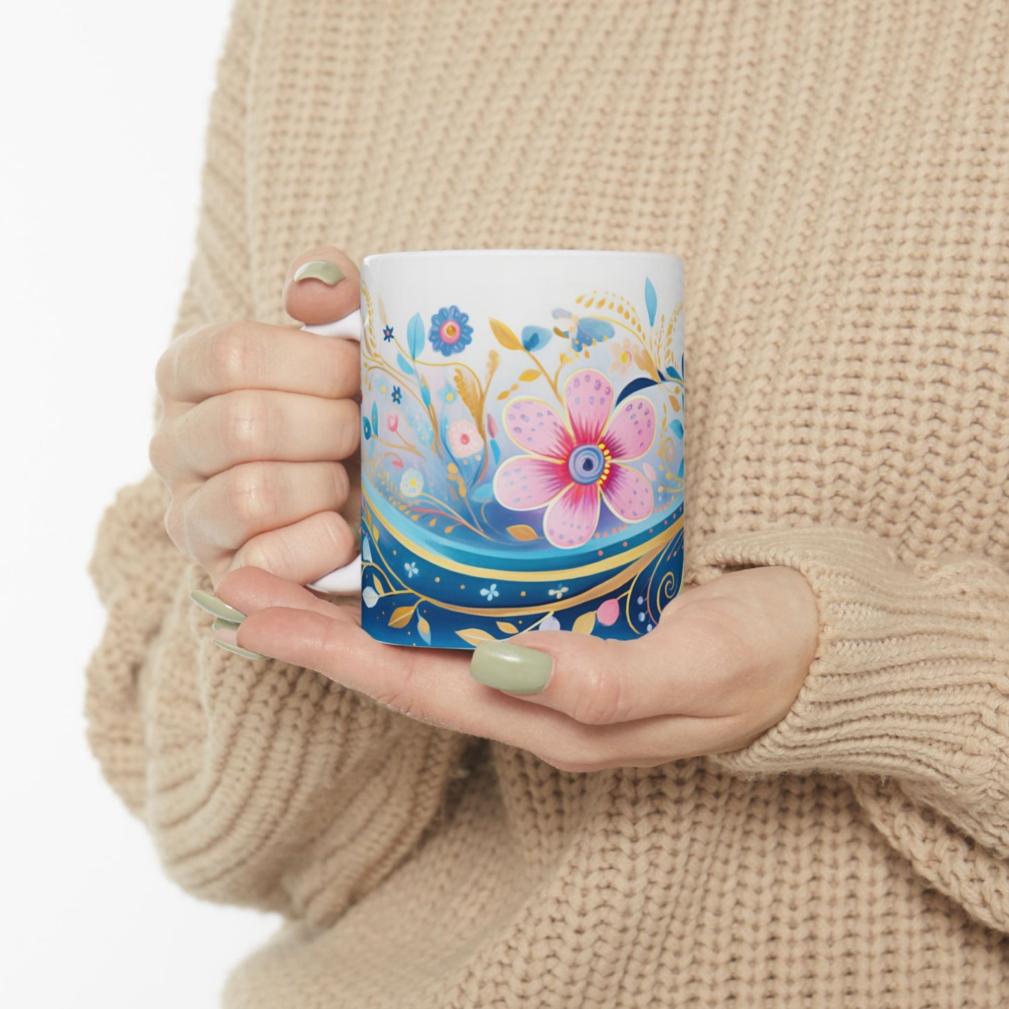 Artistic Mug - Flowing Flowers
