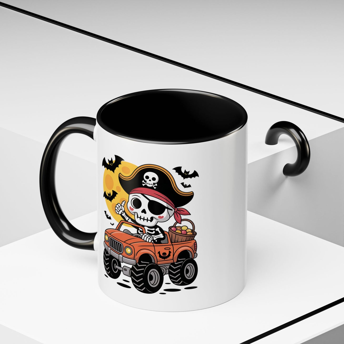 Halloween Mug - Driving Skeleton Pirate