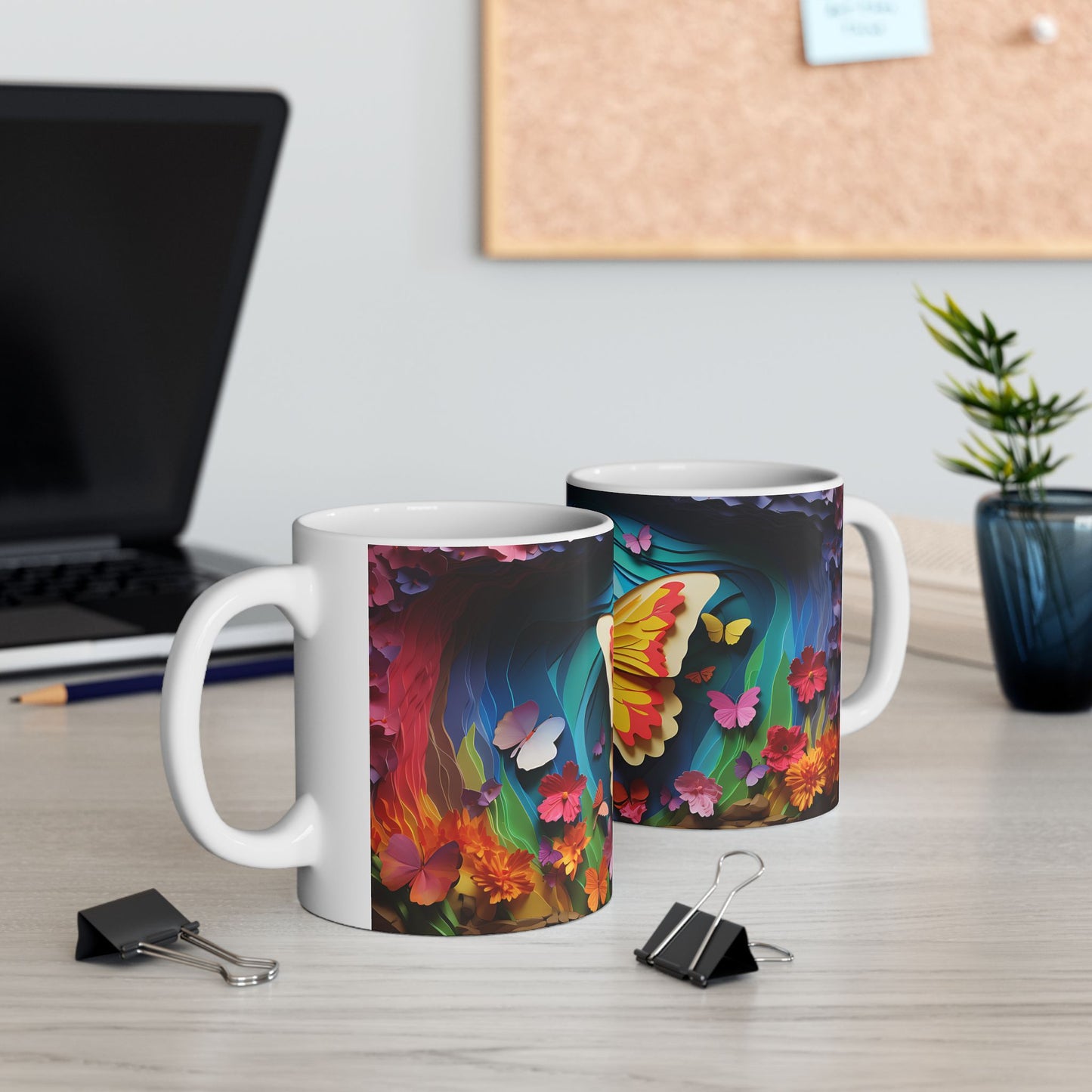 Artistic Mug - Colorful Butterflies 3