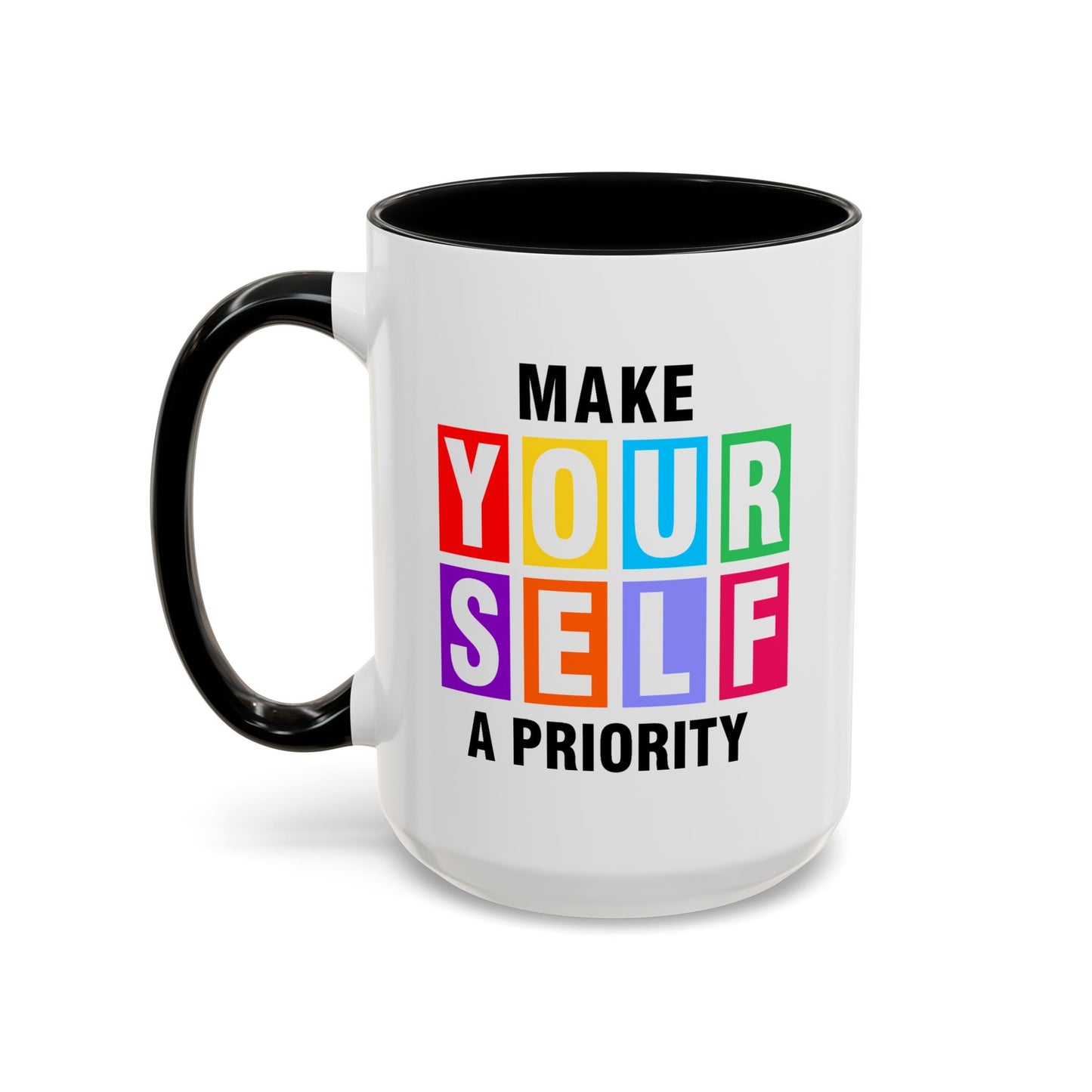 Wellness Mug - Make Yourself a Priority Colored Blocks