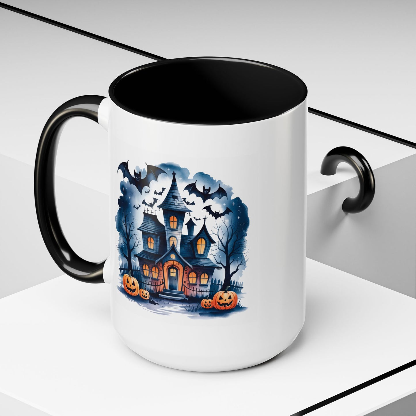 Halloween Mug - Bat Ghost House