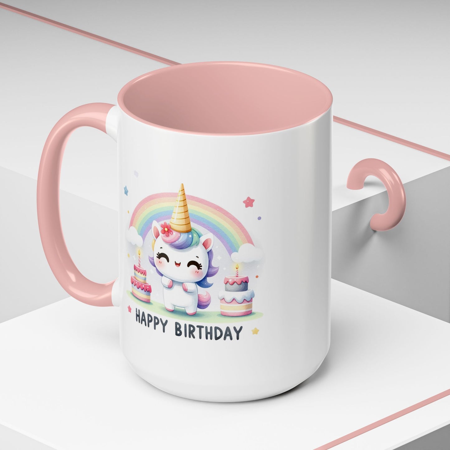 Birthday Mug -  Unicorn With Cakes