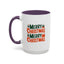 Christmas Mug - Green & Red Text Tree Presents
