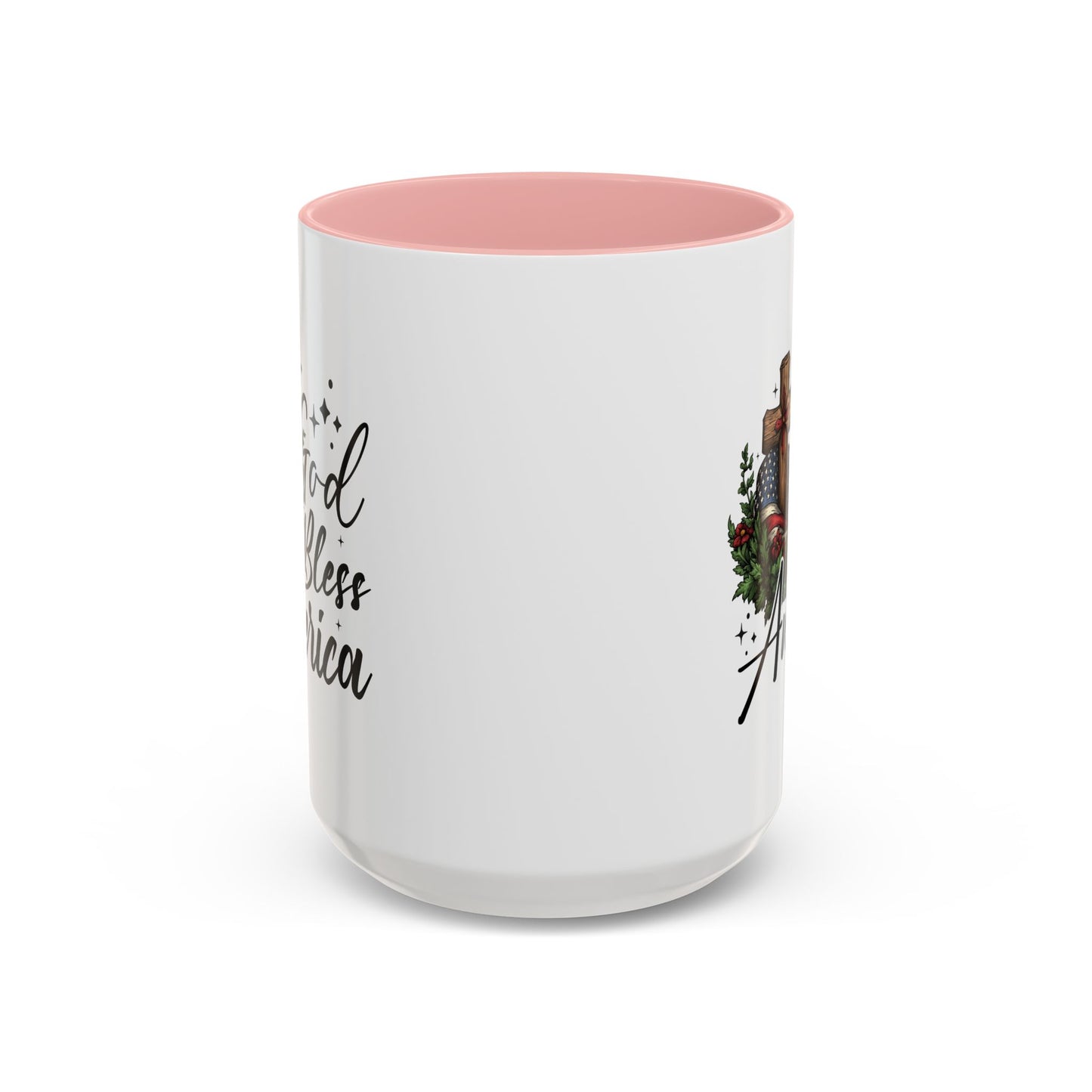 4th of July Mug - God Bless America Cross Flag