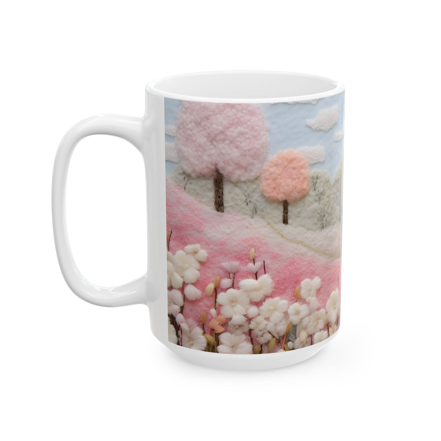 Artistic Mug - Felted Train 2