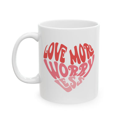 Wellness Mug - Love More Worry Less Heart