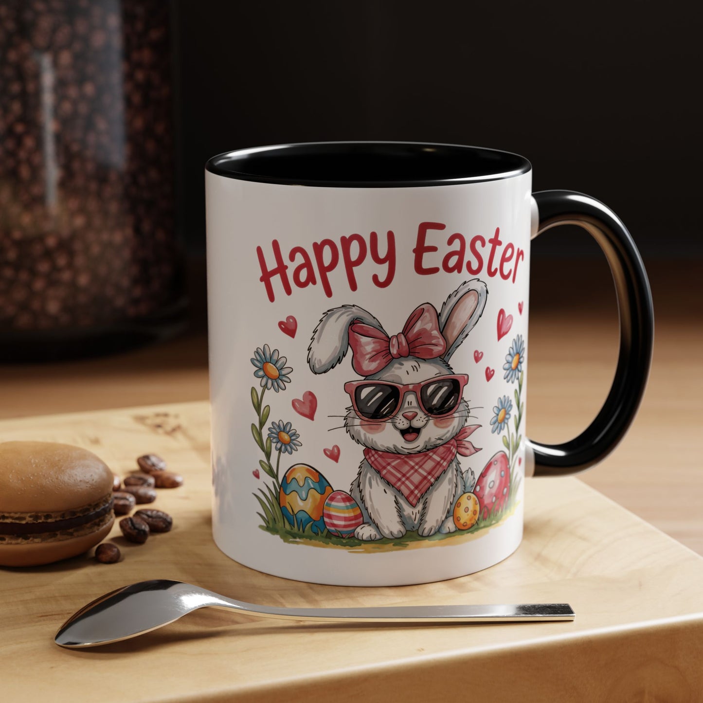 Easter Mug - Happy Easter Cool Bunny
