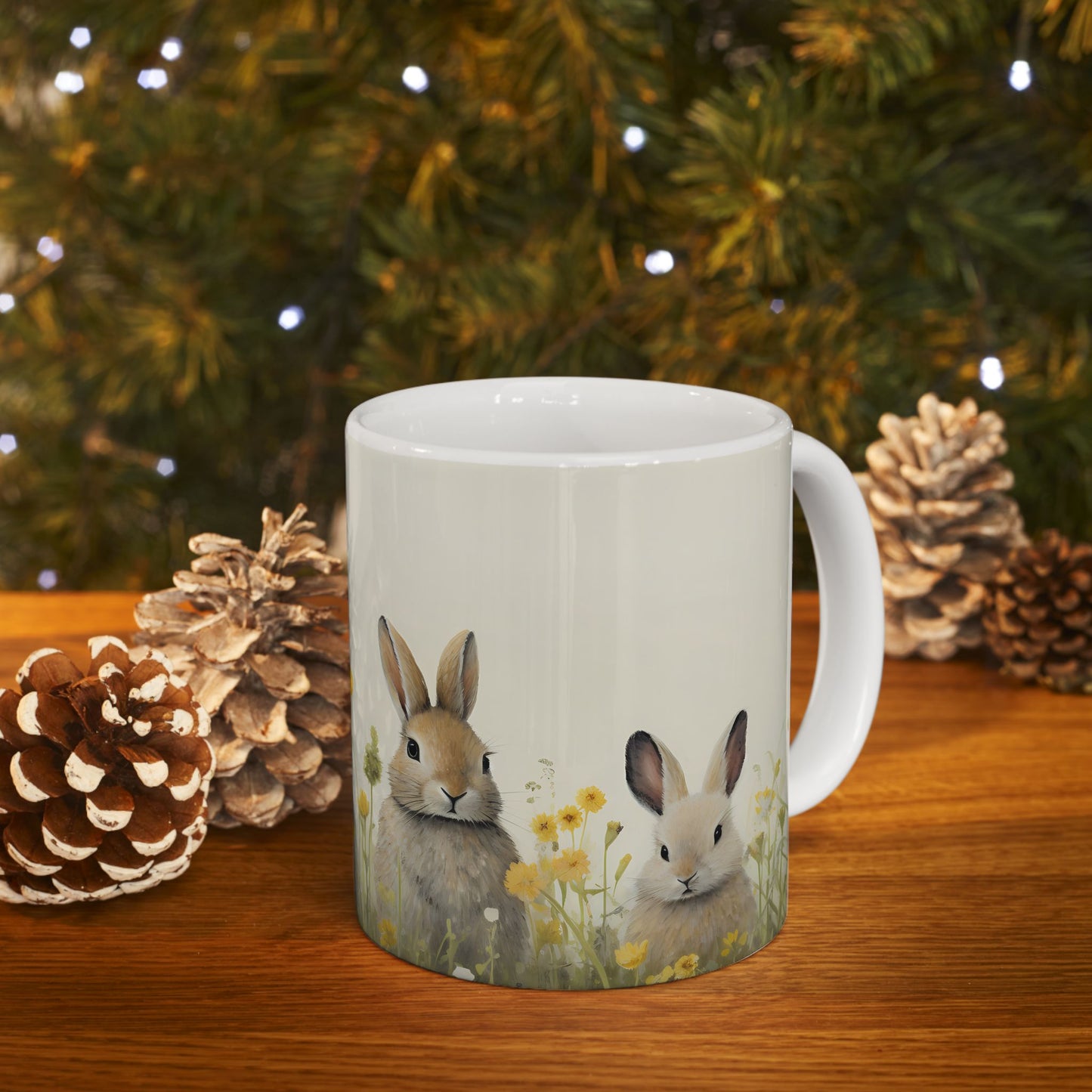 Artistic Mug - Felted Bunnies 4