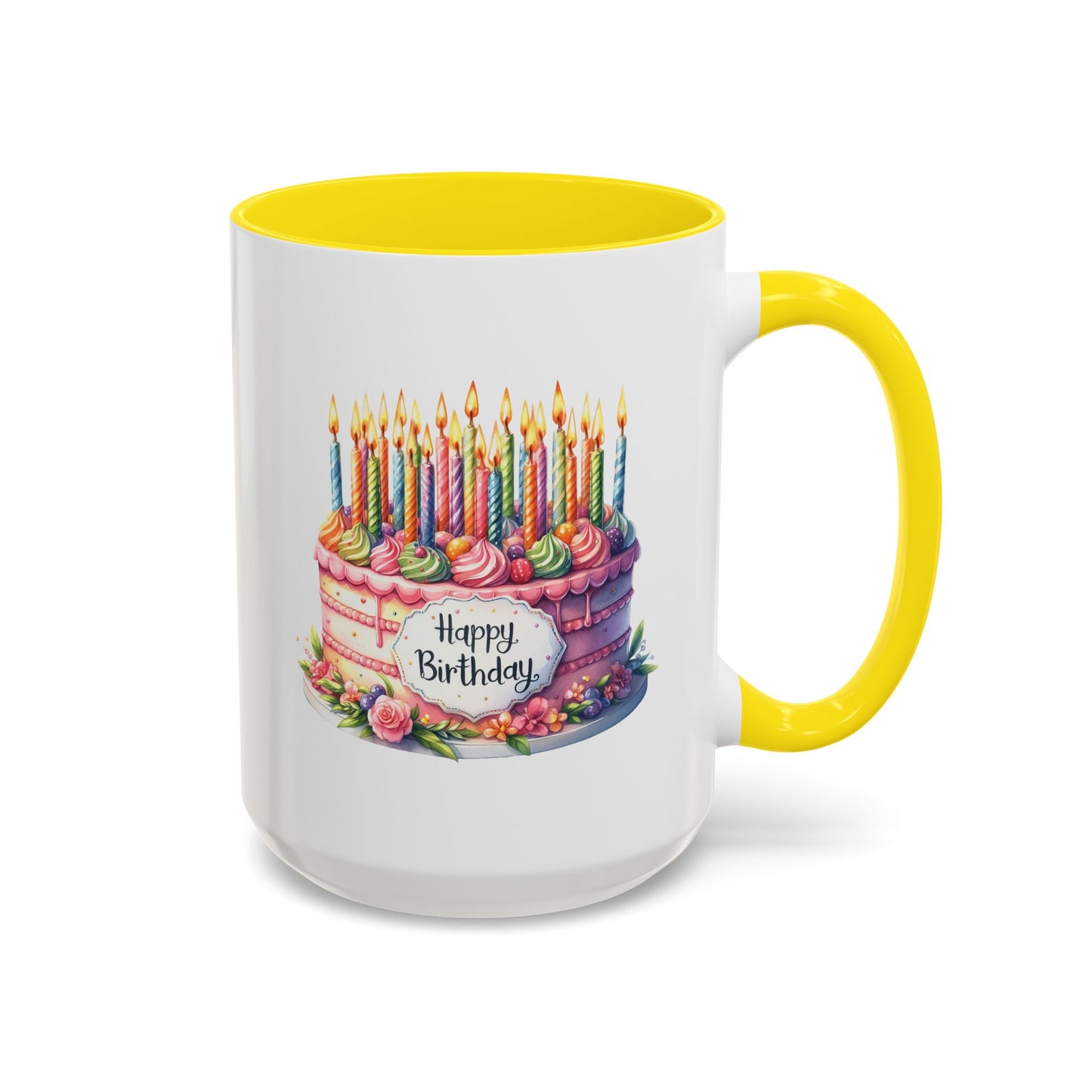 Birthday Mug - Happy Birthday Large Cake With...