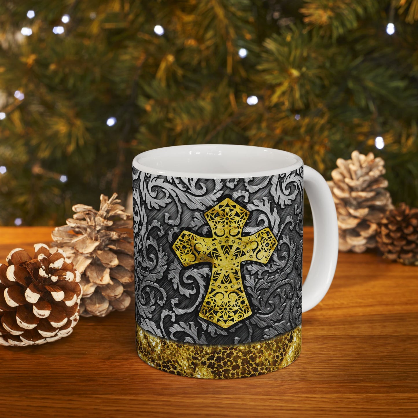 Artistic Mug - Gold Cross