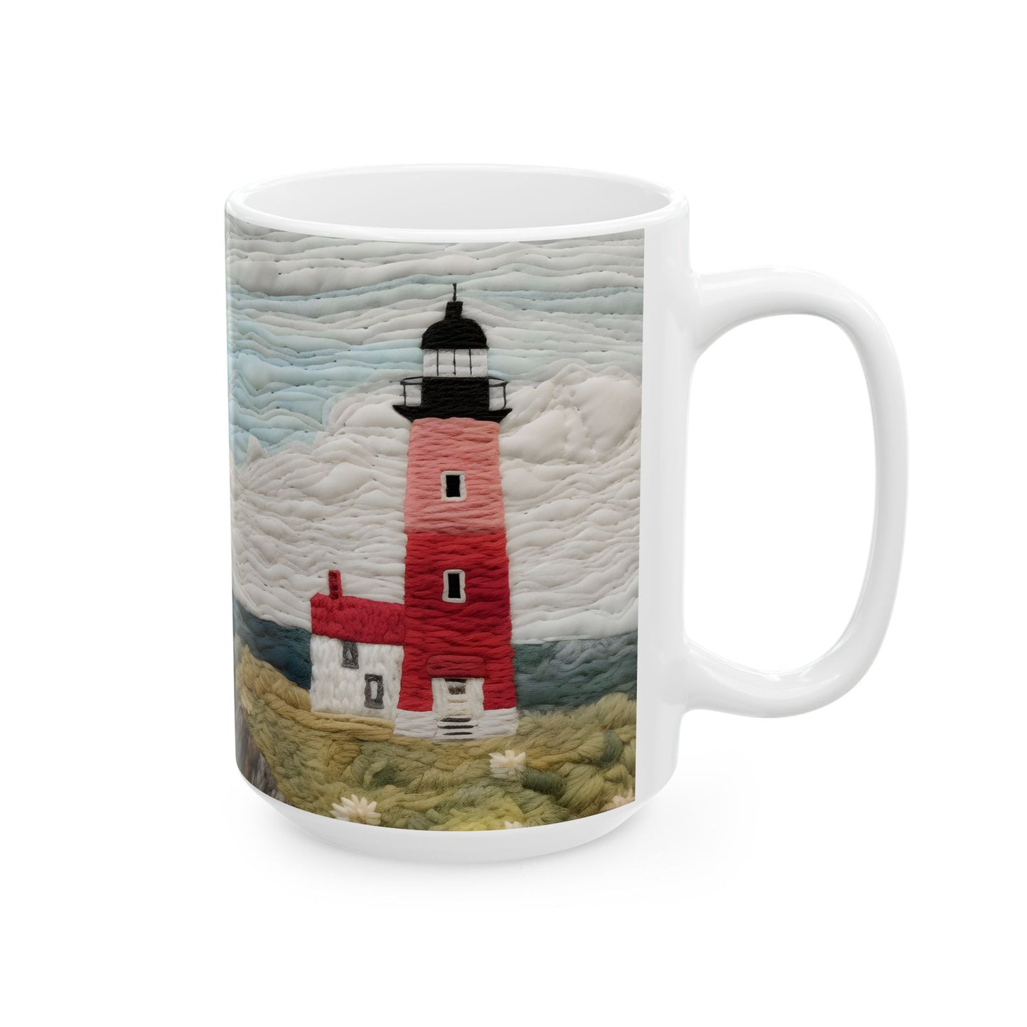Artistic Mug - Felted Lighthouse 5