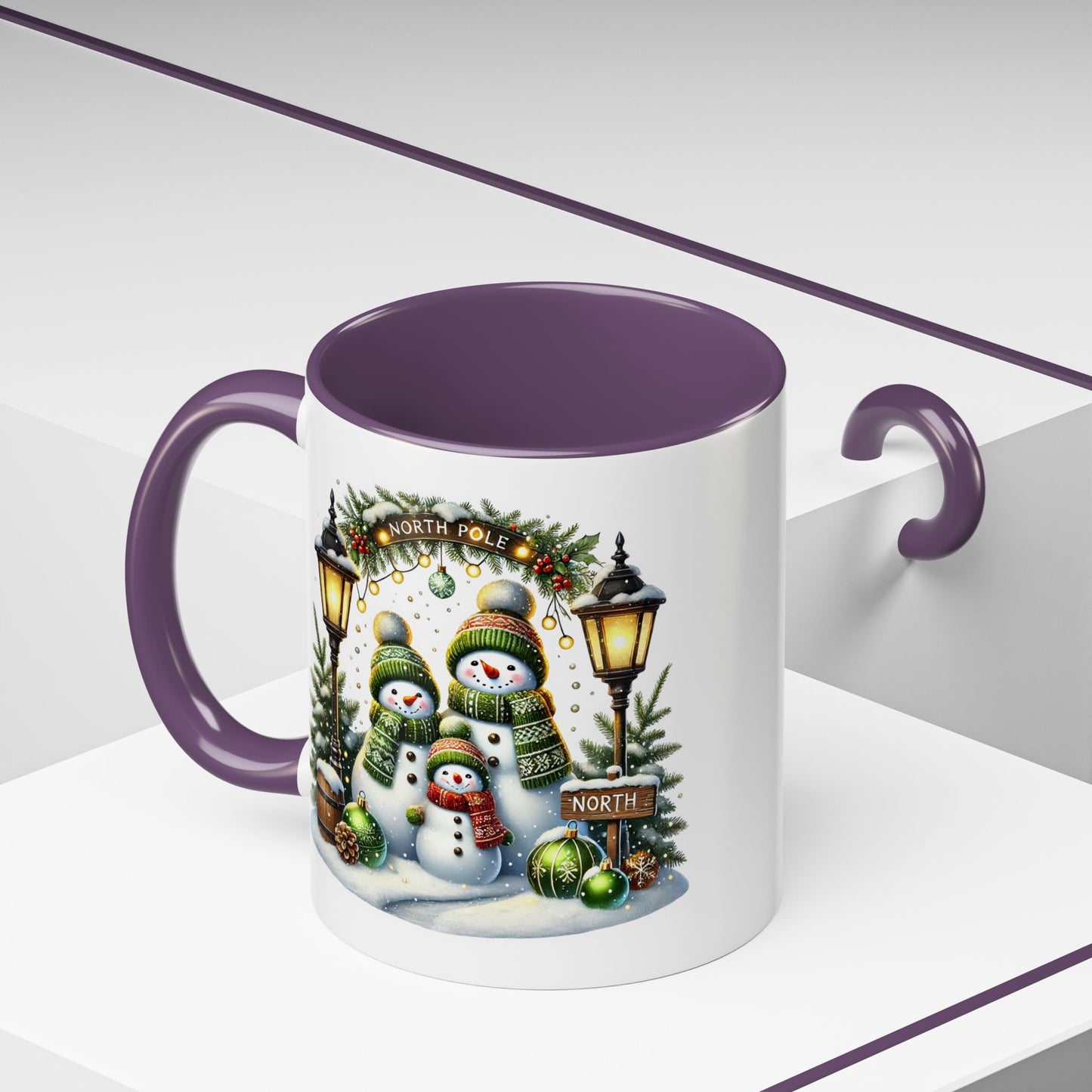 Christmas Mug - Green Snowman Family