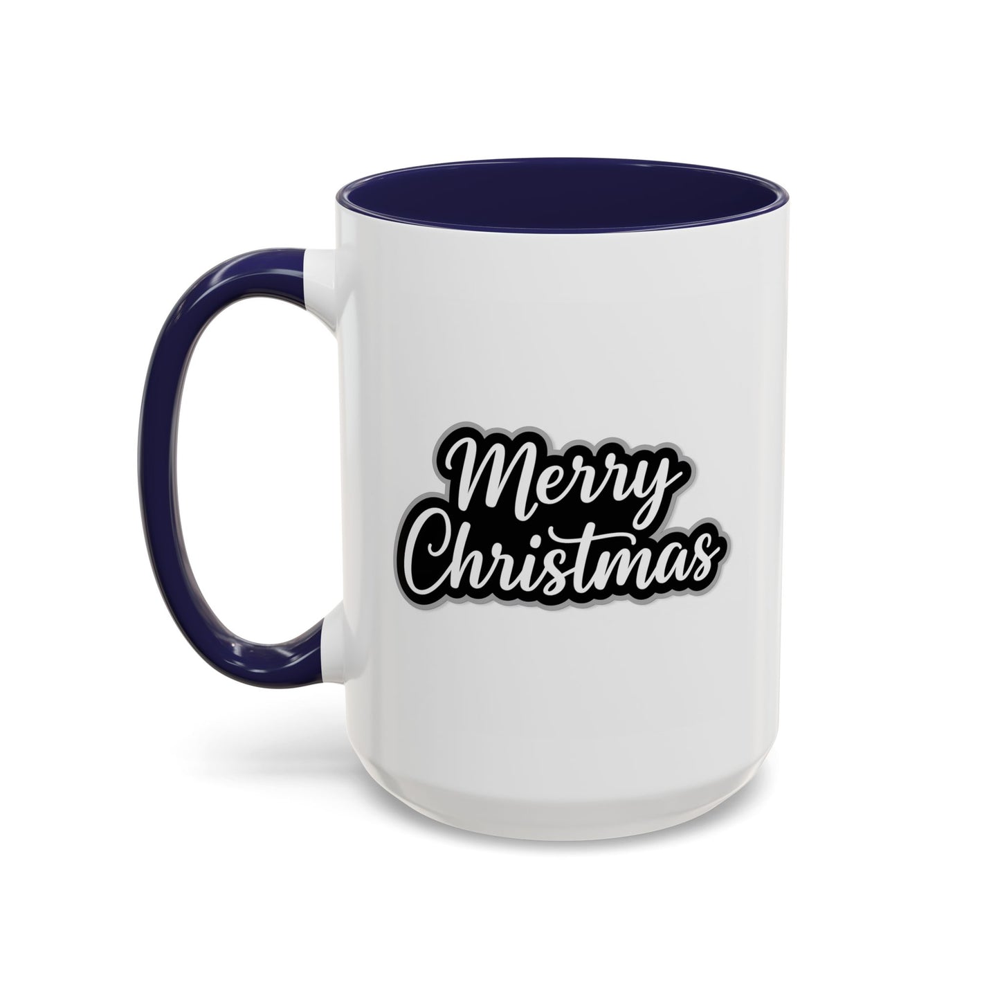 Christmas Mug - Merry Christmas White Black & Grey Text