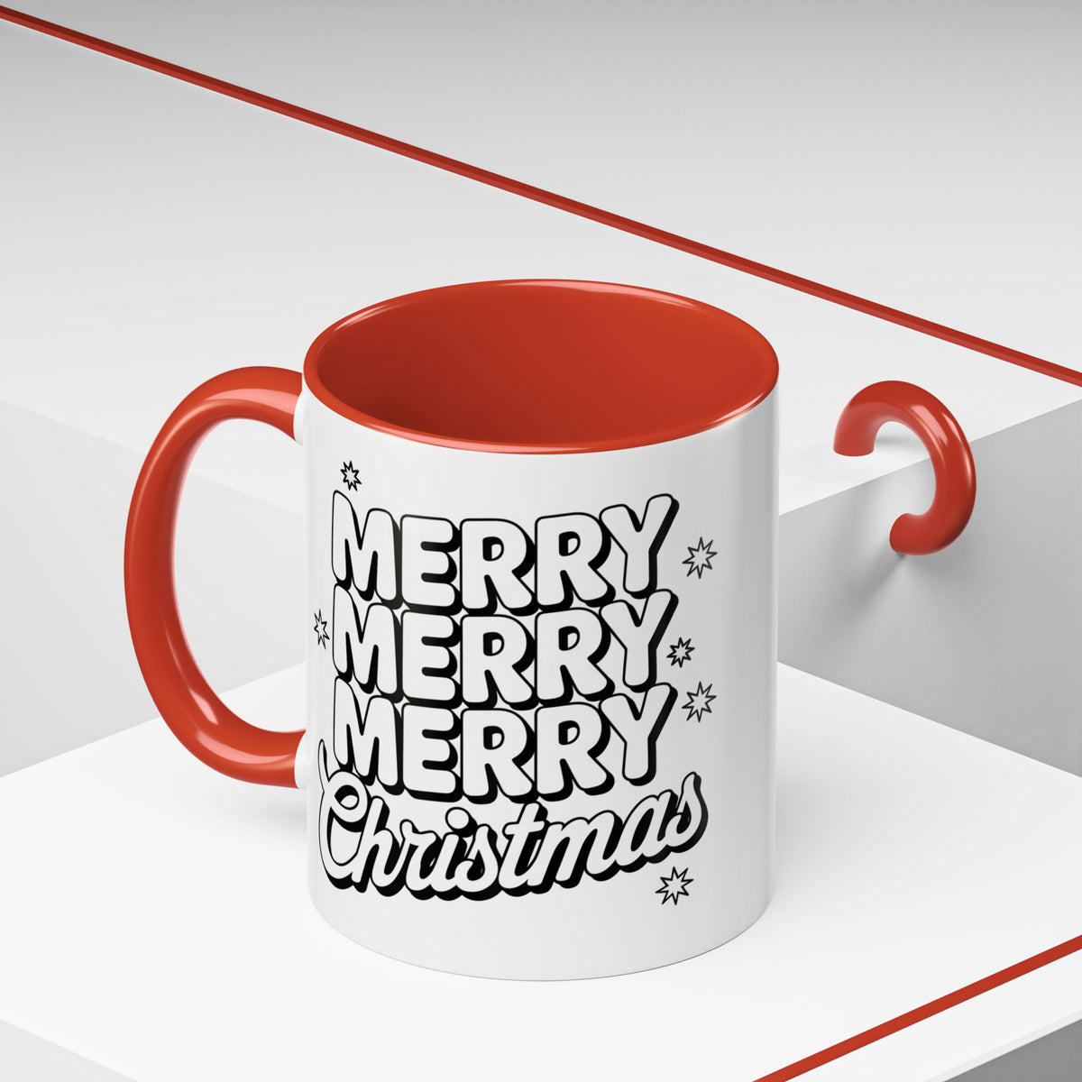 Christmas - Merry Christmas Black & White Embossed Text