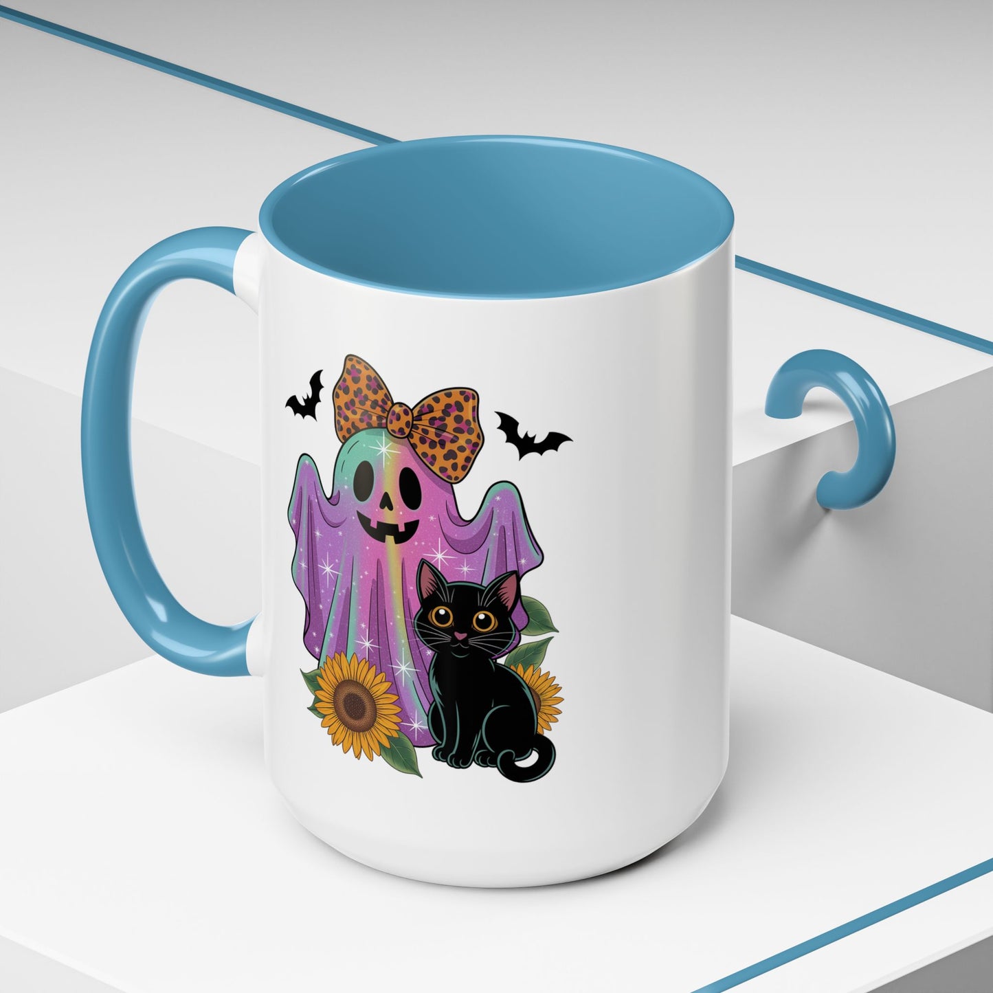 Halloween Mug - Cute Ghost With Cat