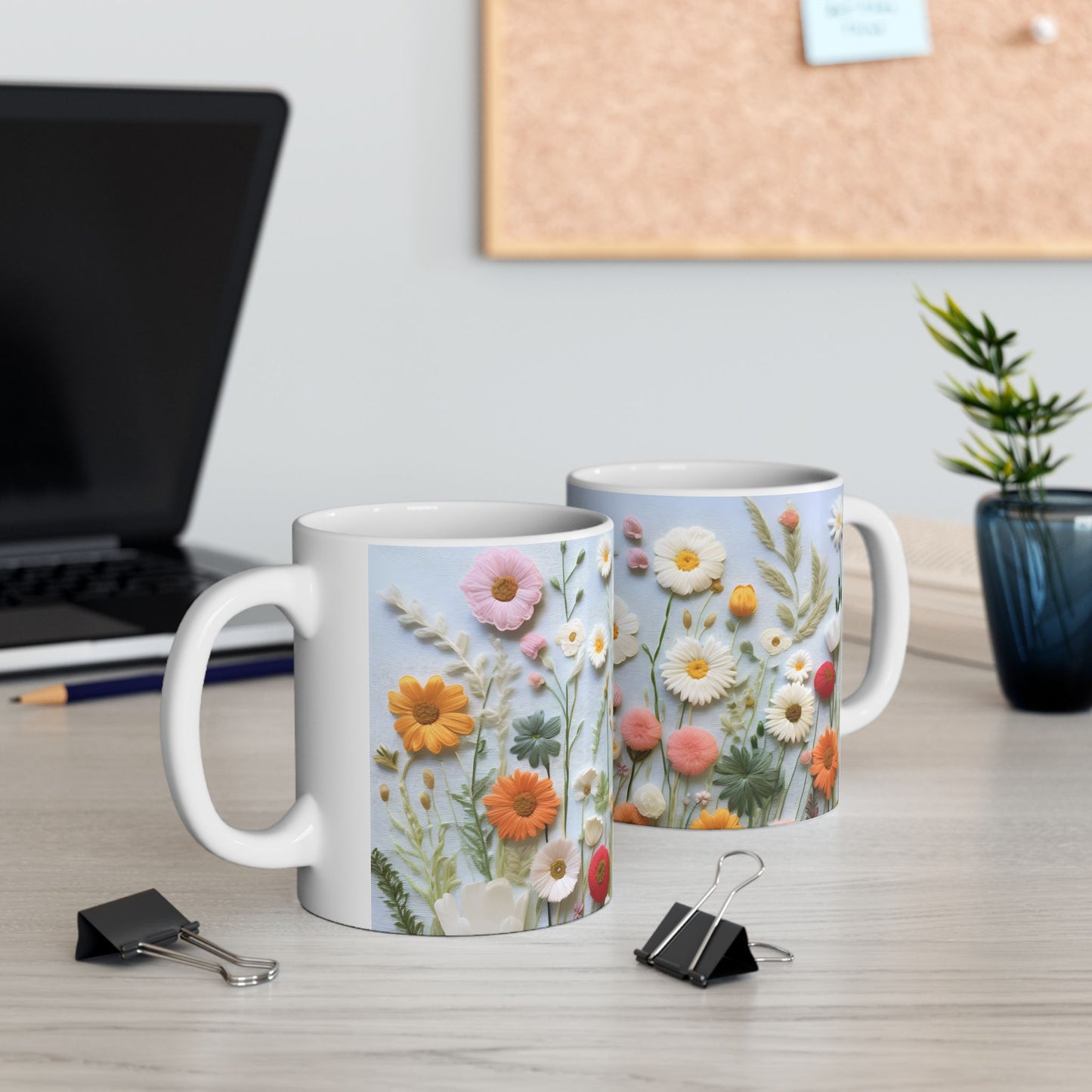 Artistic Mug - Felted Flowers 3