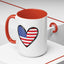 4th of July Mug - USA Flag Heart