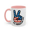 4th of July Mug - All American Girl Peace Sign