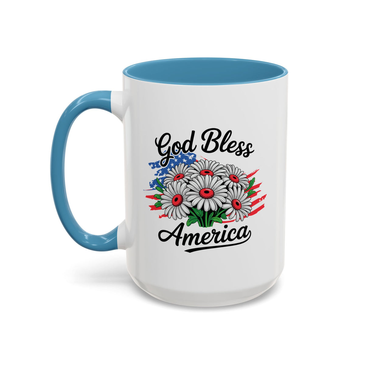 4th of July Mug - God Bless America Daisies