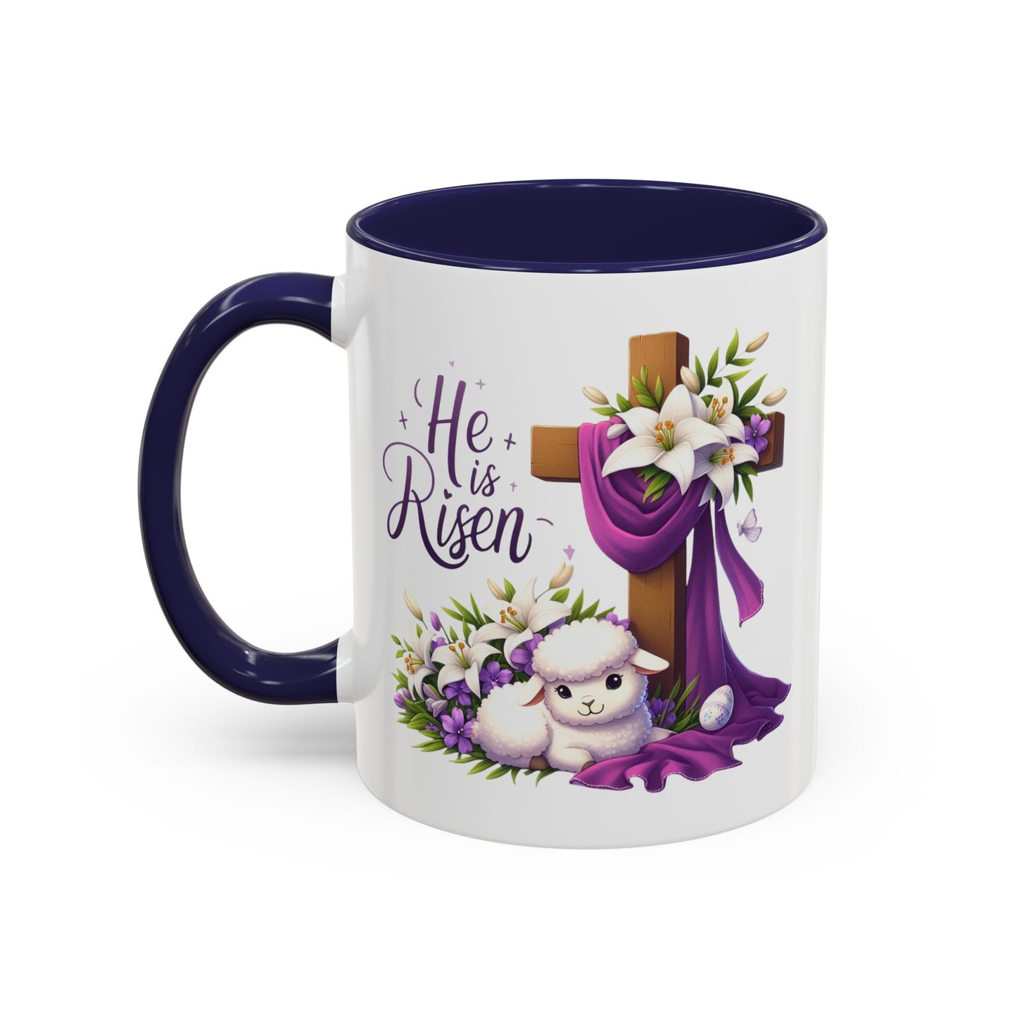 Easter Mug - He Is Risen Cross