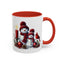 Christmas Mug - Burgundy Snowman Family