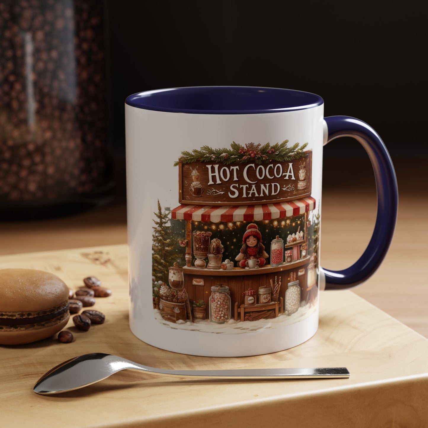 Christmas Mug - Hot Cocoa Stand White Text