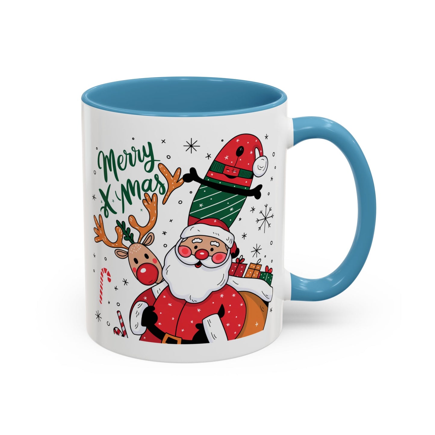 Christmas Mug - Merry Xmas Santa Reindeer