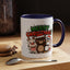 Christmas Mug - Merry Christmas Green & Red Text Cute Animals