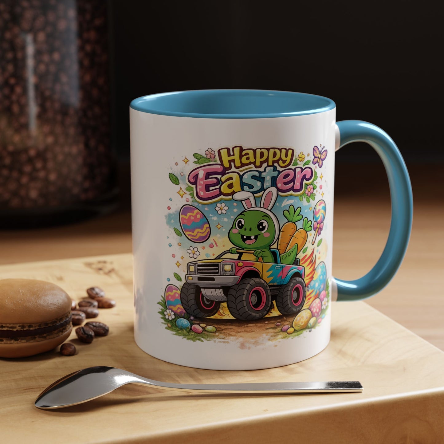 Easter Mug - Dinosaur Monster Truck