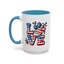 4th of July Mug - Animal Love USA Flag