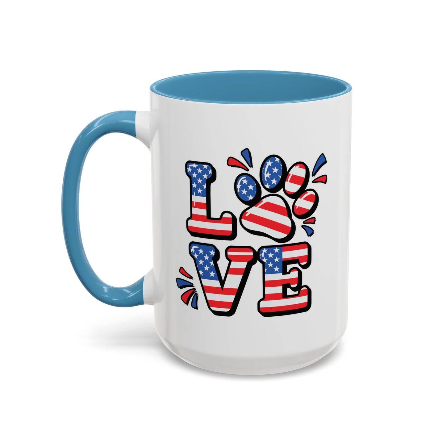 4th of July Mug - Animal Love USA Flag