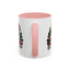 Christmas Mug - Merry Christmas White & Black Text Santa Trees Presents