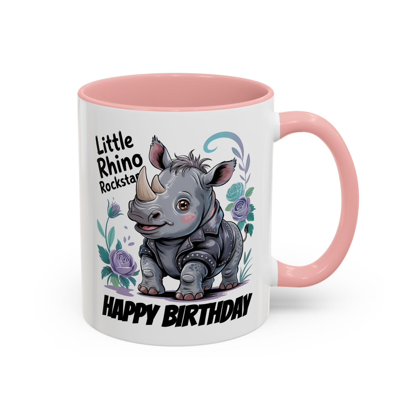 Birthday Mug - Happy Birthday Little Rhino Rockstar