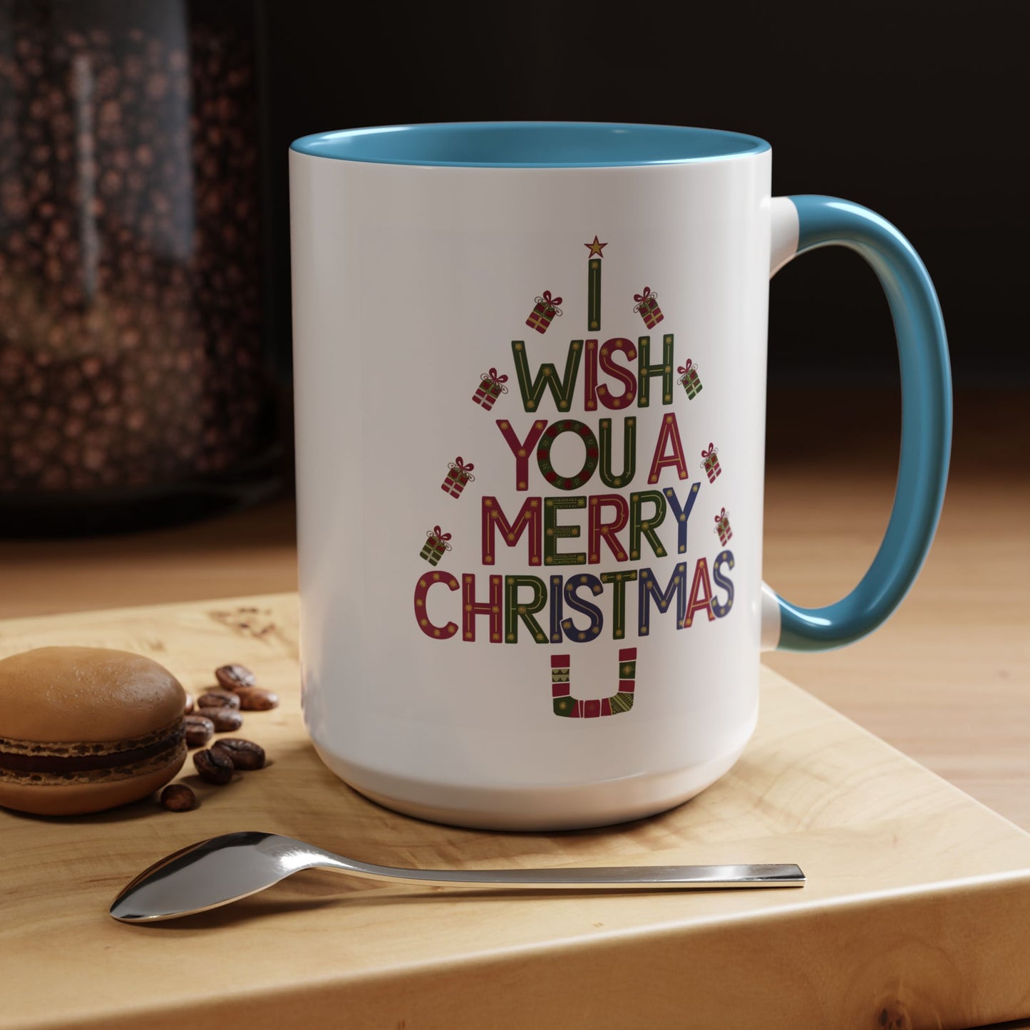 Christmas Mug - I Wish You a Merry Christmas Present Treee
