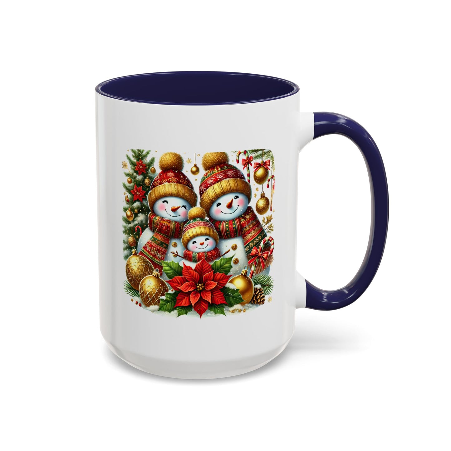 Christmas Mug - Gold Snowman Family 2