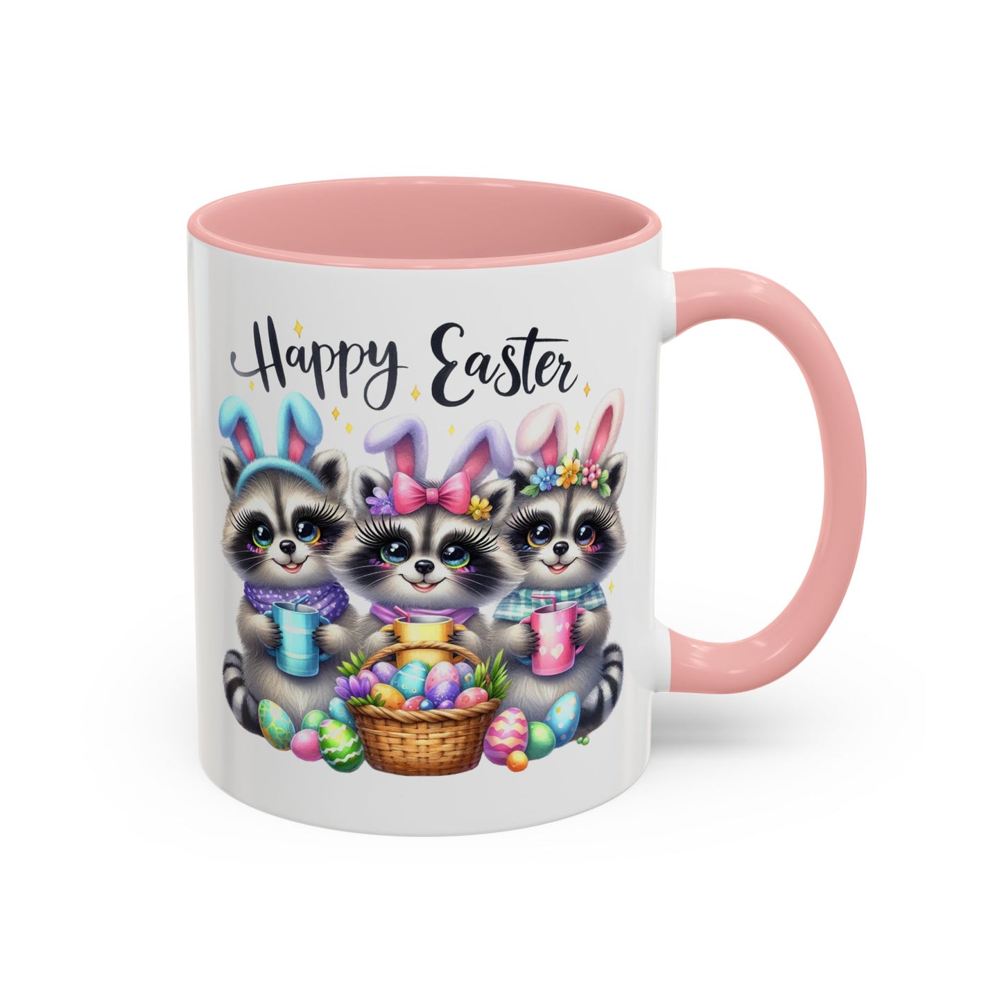 Easter Mug - Happy Easter Racoons