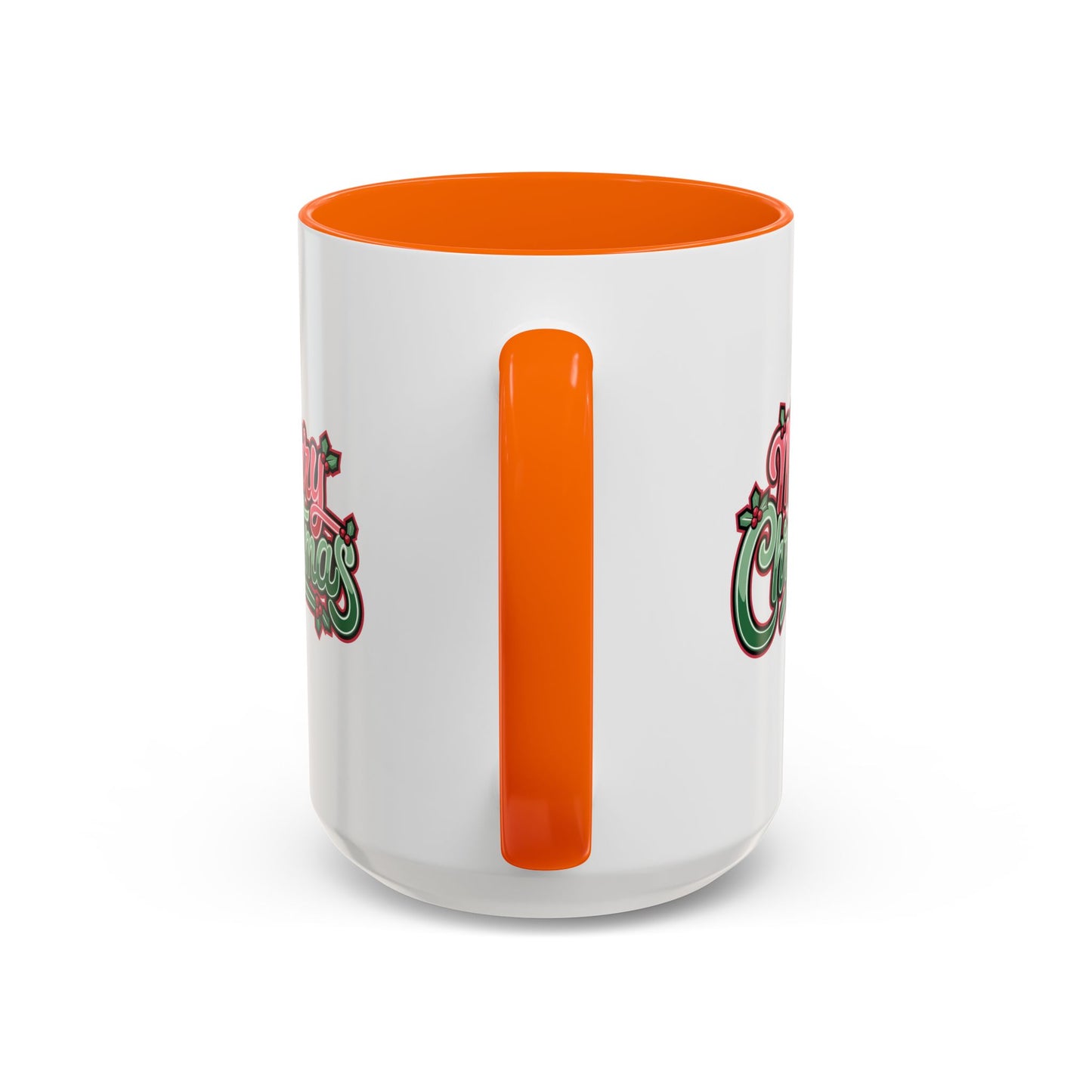 Christmas Mug - Merry Christmas Red & Green Text Mistletoe