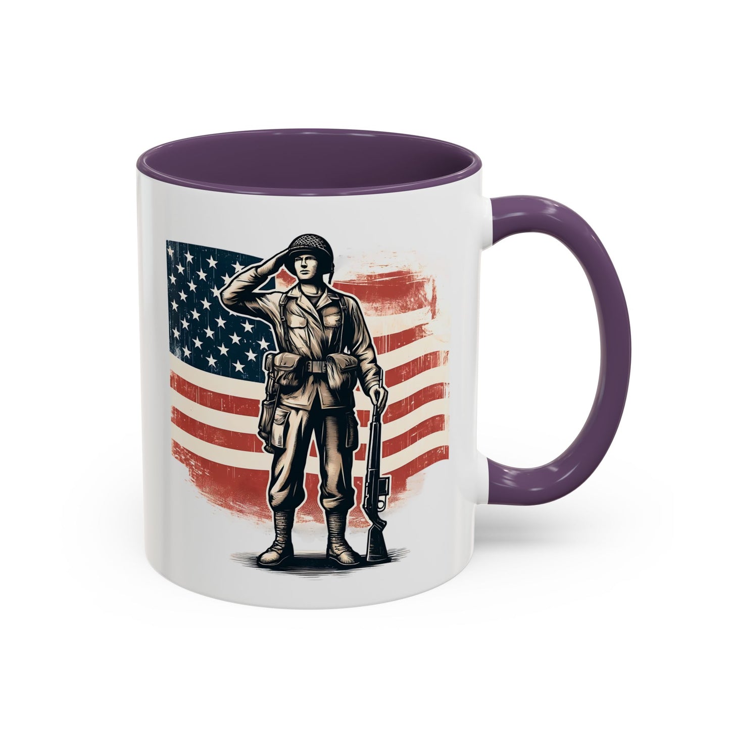 4th of July Mug - American Soldier Flag