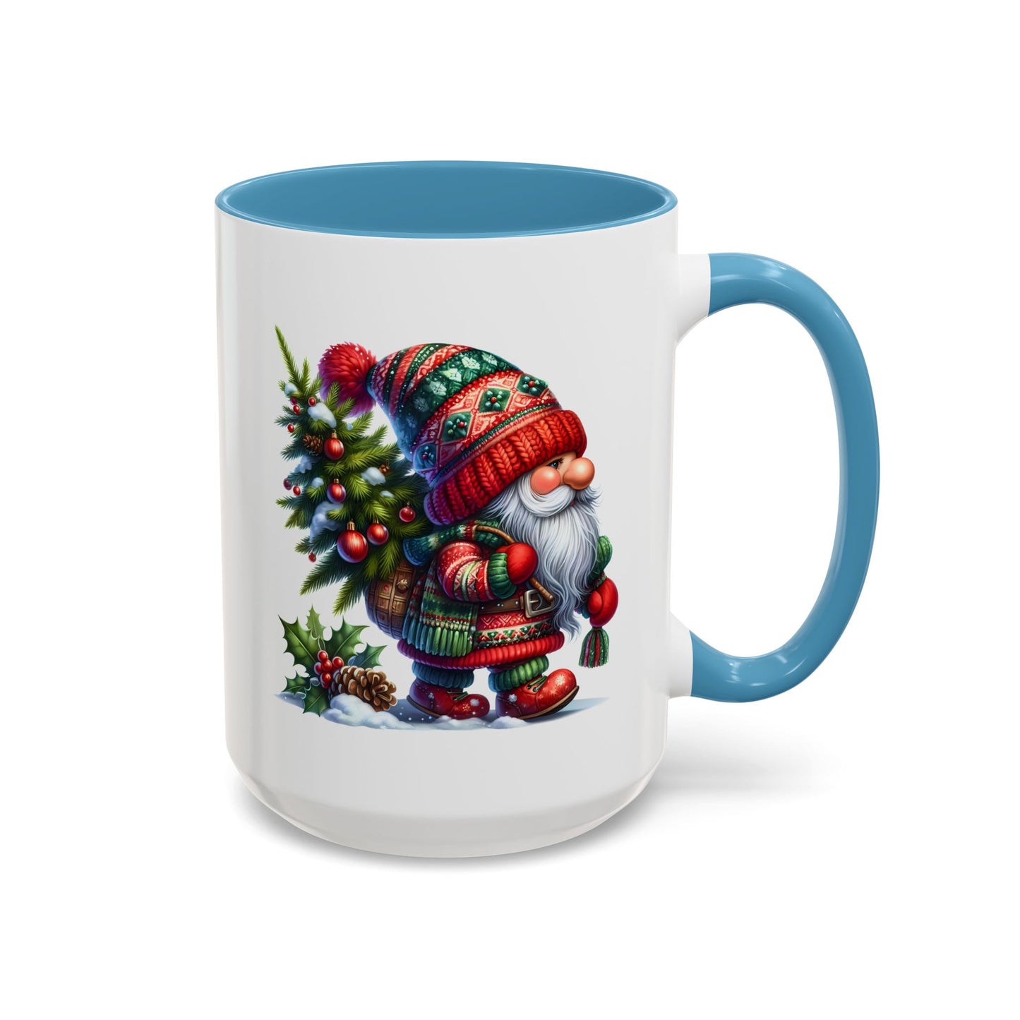 Christmas Mug - Gnome Christmas Tree and Pine Cone