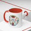 Christmas Mug - Merry Christmas Blue Text Bow Present Ornaments