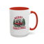 Christmas Mug - Merry Christmas Red & White Camper