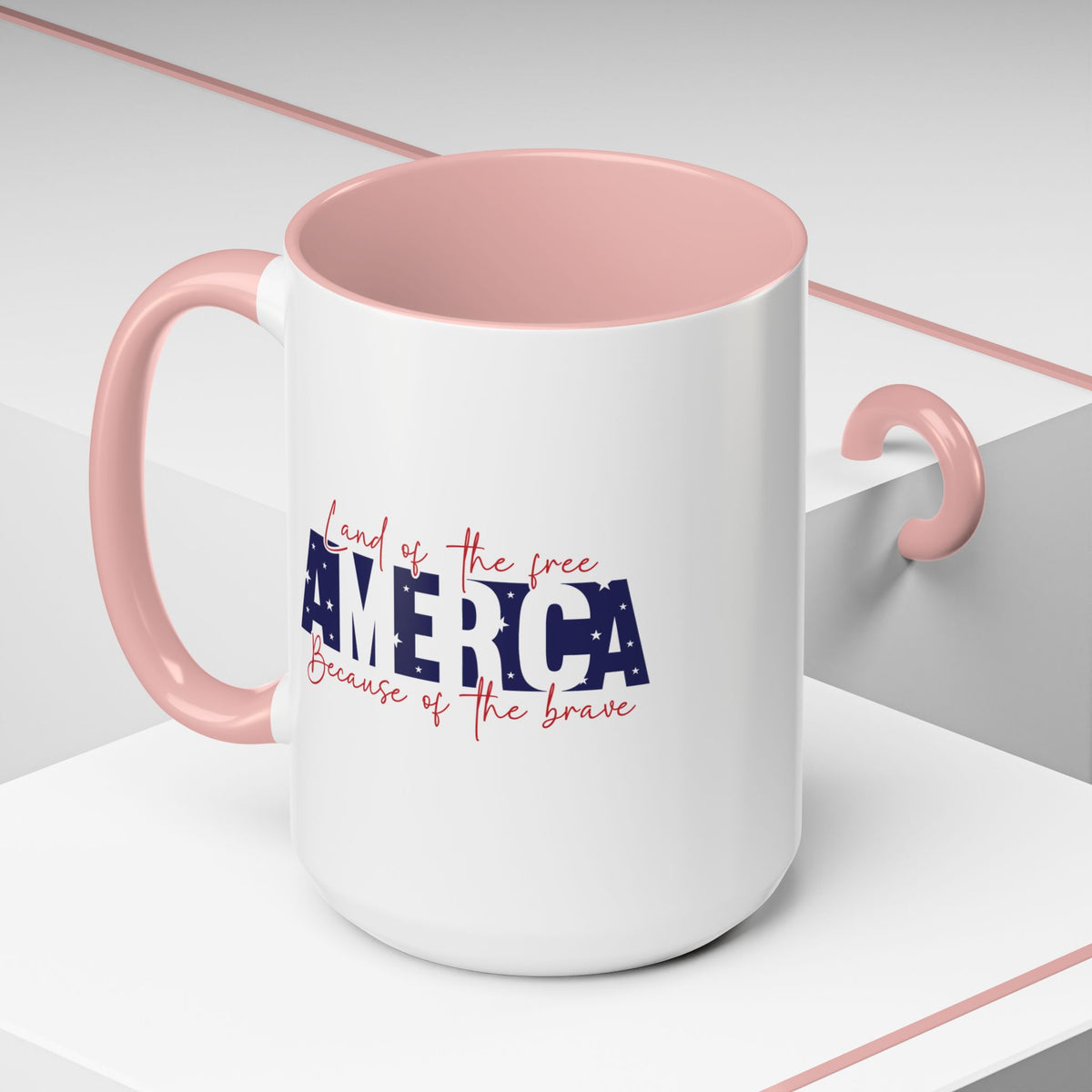 4th of July Mug - American Land of the Free Stars