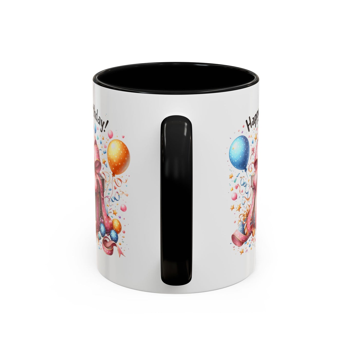 Birthday Mug - Happy Birthday Pink Ribbon Present
