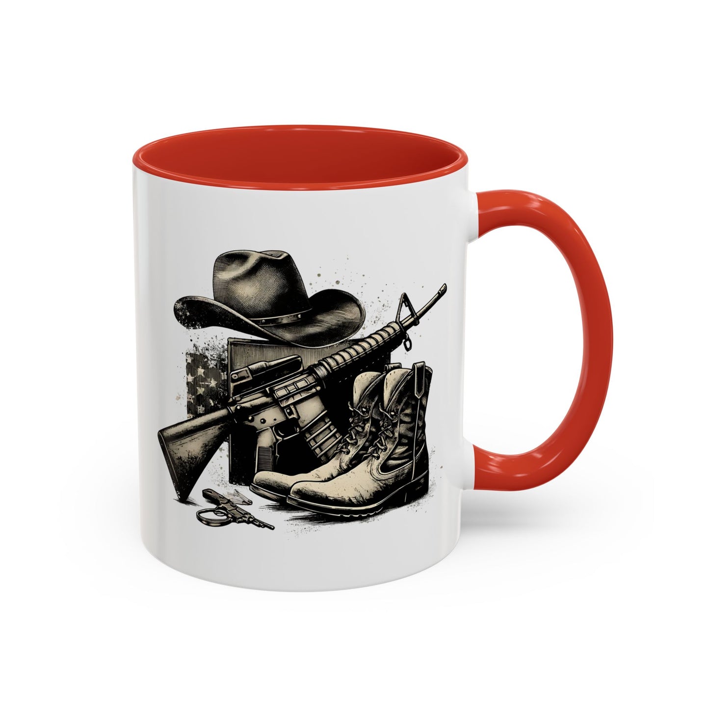 4th of July Mug - Soldier Hat Boots Gun