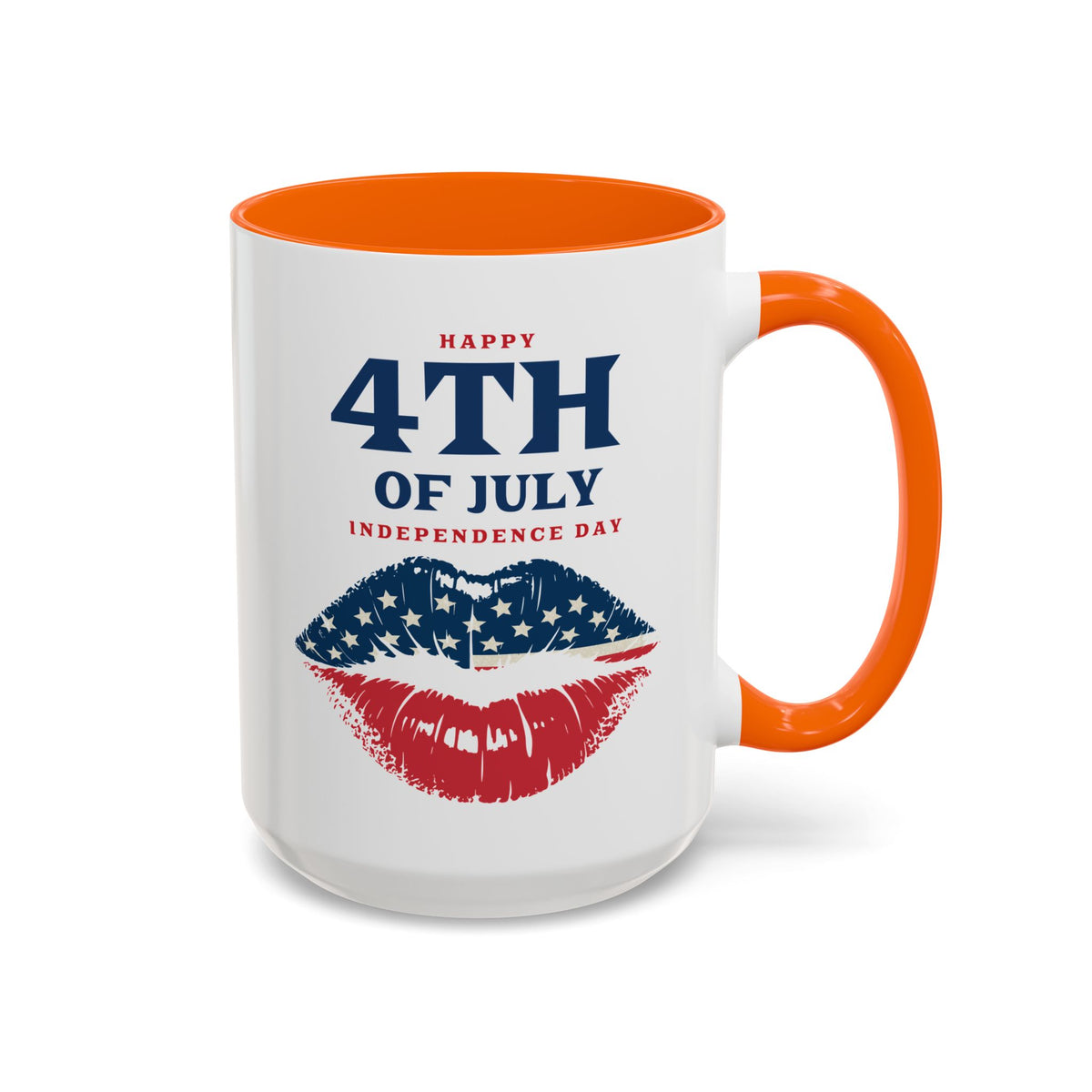 4th of July Mug - Happy 4th of July Flag Lips