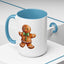 Christmas Mug - Gingerbread Man Green Bow