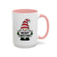 Christmas Mug - Merry Christmas Black Text Gnome Lights